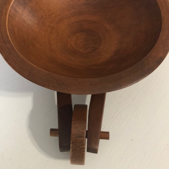 Vintage Wooden Wheelbarrow Nut Bowl/Dish - Picture 9 of 12